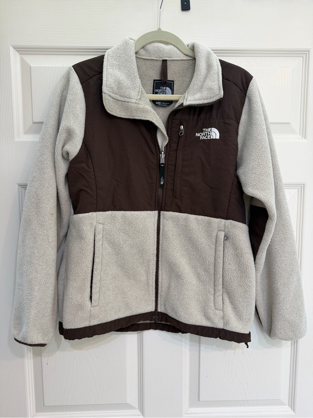 The North Face Two-Tone Brown and Cream Sherpa Jacket